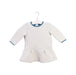 A White  from Petit Bateau in size 6-12M for girl. (Front View)
