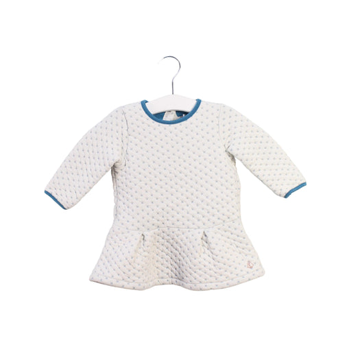 A White Sweater Dresses from Petit Bateau in size 6-12M for girl. (Front View)