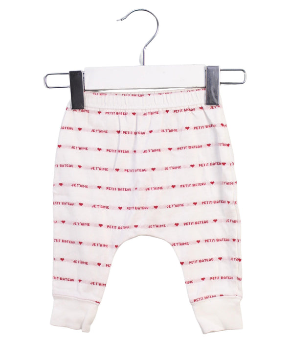 A White Pyjama Sets from Petit Bateau in size 0-3M for girl. (Back View)