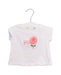 A White Short Sleeve Tops from Jacadi in size 3-6M for girl. (Front View)