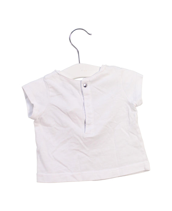 A White Short Sleeve Tops from Jacadi in size 3-6M for girl. (Back View)