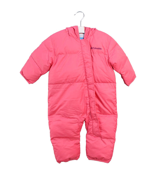 A Pink Snowsuits from Columbia in size 6-12M for girl. (Front View)