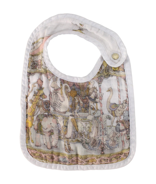 A White Bibs from Atelier Child in size O/S for neutral. (Front View)
