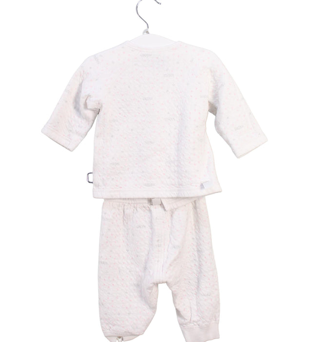 A White Pyjama Sets from Mides in size 3-6M for girl. (Back View)