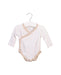 A White Long Sleeve Bodysuits from Natures Purest in size 3-6M for neutral. (Front View)