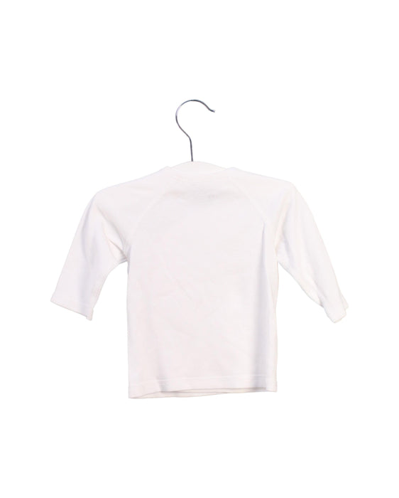 A White Long Sleeve Tops from Mides in size 0-3M for boy. (Back View)