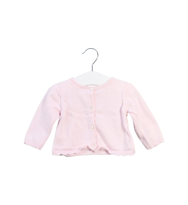 A Pink Cardigans from Jacadi in size 3-6M for girl. (Front View)