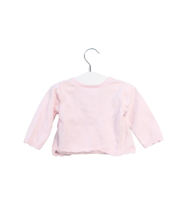 A Pink Cardigans from Jacadi in size 3-6M for girl. (Back View)