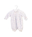 A White Rompers from Petit Bateau in size 0-3M for neutral. (Front View)