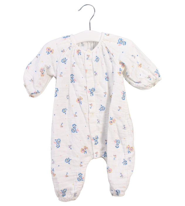 A White Long Sleeve Jumpsuits from Petit Bateau in size 3-6M for girl. (Front View)