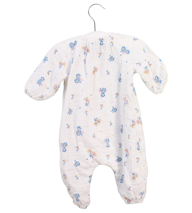 A White Long Sleeve Jumpsuits from Petit Bateau in size 3-6M for girl. (Back View)