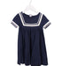 A Navy Short Sleeve Dresses from Petit Bateau in size 4T for girl. (Front View)