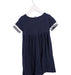 A Navy Short Sleeve Dresses from Petit Bateau in size 4T for girl. (Back View)