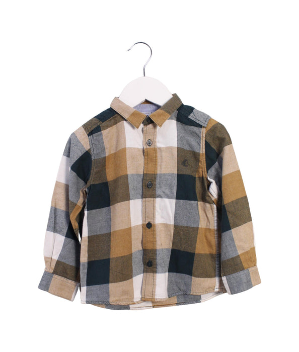 A Brown Shirts from Petit Bateau in size 4T for boy. (Front View)