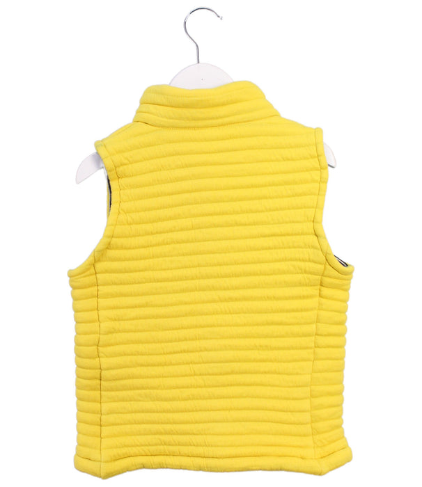 A Yellow Outerwear Vests from Petit Bateau in size 8Y for girl. (Back View)