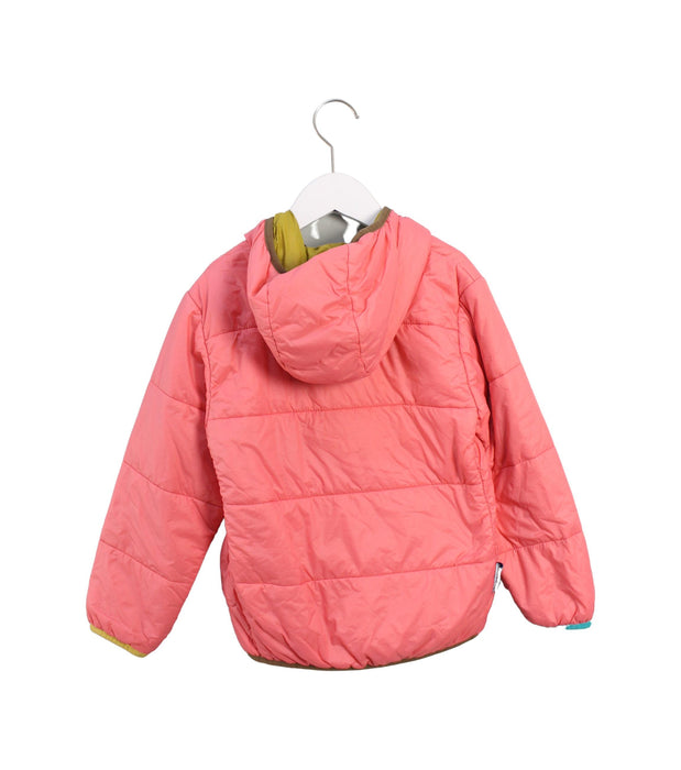 A Pink Puffer/Quilted Jackets from Ragmart in size 7Y for girl. (Back View)