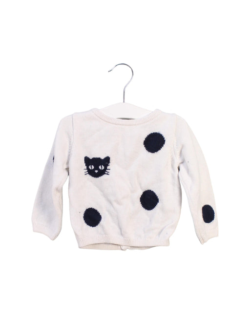 A White Knit Sweaters from Jacadi in size 6-12M for girl. (Front View)