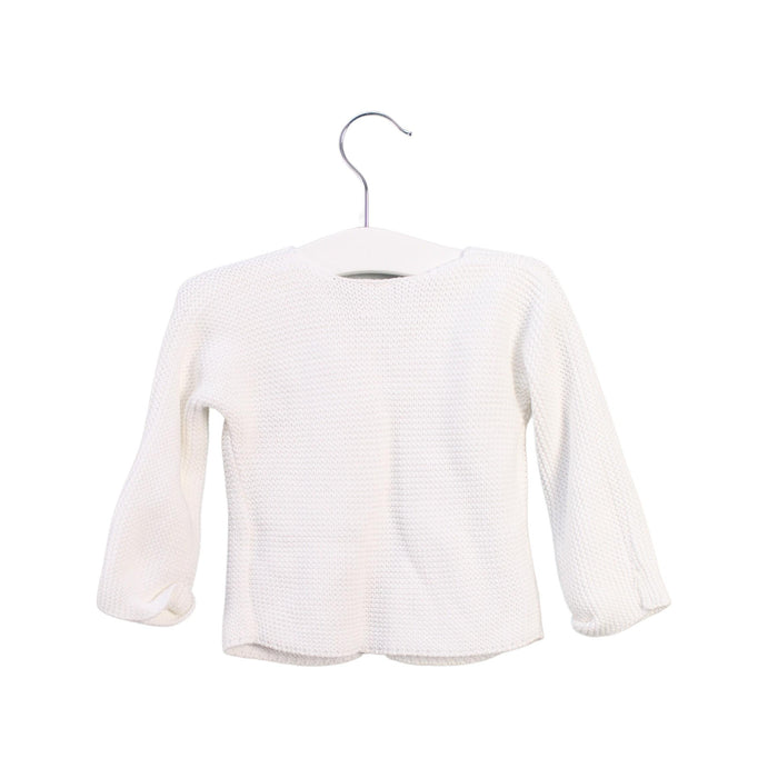 A White Cardigans from Petit Bateau in size 6-12M for girl. (Back View)