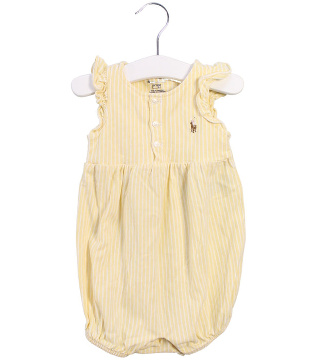 A Yellow Rompers from Ralph Lauren in size 3-6M for girl. (Front View)