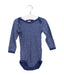 A Blue Long Sleeve Bodysuits from Petit Bateau in size 6-12M for boy. (Front View)