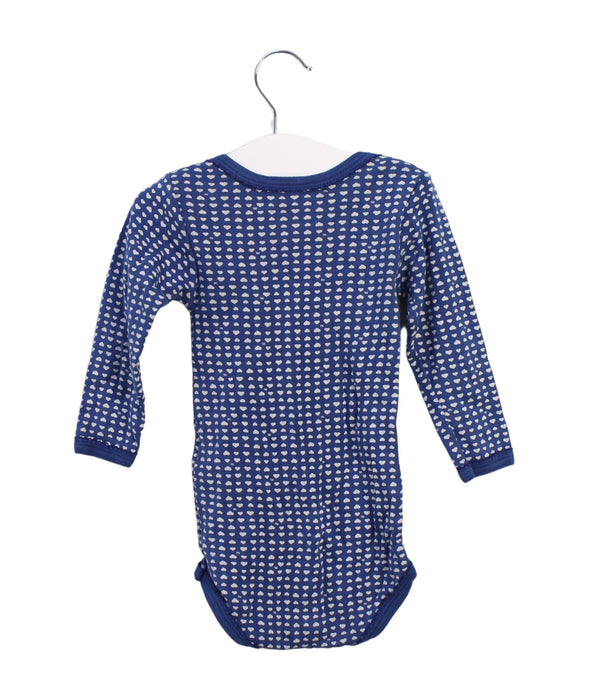 A Blue Long Sleeve Bodysuits from Petit Bateau in size 6-12M for boy. (Back View)