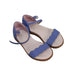 A Purple Sandals from Jacadi in size 3T for girl. (Front View)