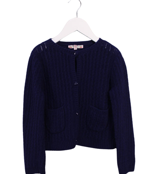 A Navy Cardigans from Bonpoint in size 6T for girl. (Front View)