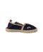 A Navy Espadrilles from L'espadrille Tropezienne in size 7Y for boy. (Back View)