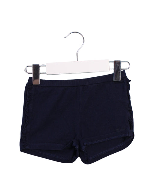 A Navy Shorts from Il Gufo in size 5T for girl. (Front View)