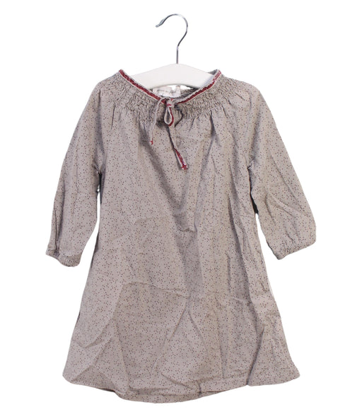 A Grey Long Sleeve Dresses from Excuse My French in size 2T for girl. (Front View)