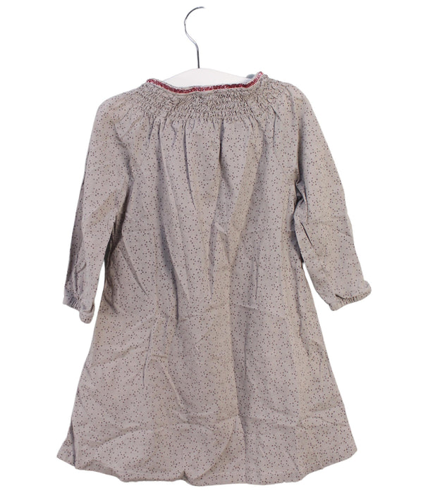 A Grey Long Sleeve Dresses from Excuse My French in size 2T for girl. (Back View)