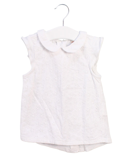 A White Short Sleeve Tops from DPAM in size 3T for girl. (Front View)