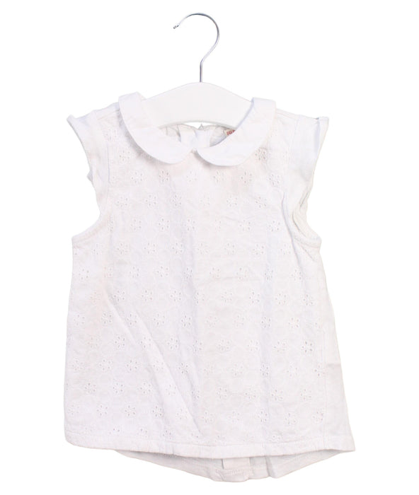 A White Short Sleeve Tops from DPAM in size 3T for girl. (Front View)