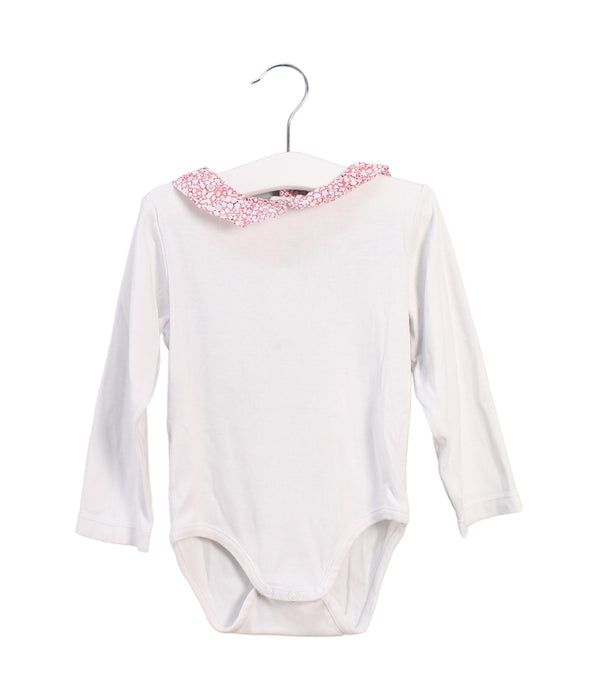 A White Long Sleeve Bodysuits from Jacadi in size 3T for girl. (Front View)