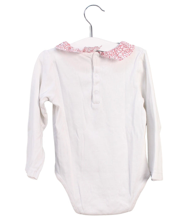 A White Long Sleeve Bodysuits from Jacadi in size 3T for girl. (Back View)