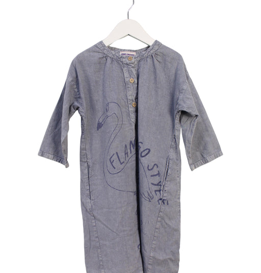 A Blue Long Sleeve Dresses from Bobo Choses in size 4T for girl. (Front View)