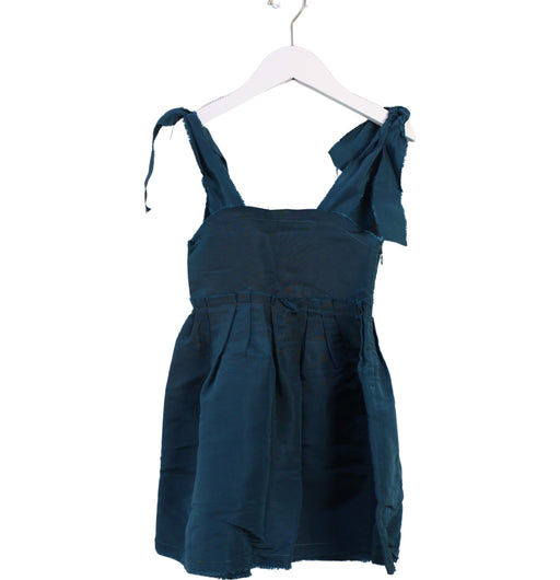 A Teal Sleeveless Dresses from Lanvin Petite in size 4T for girl. (Front View)
