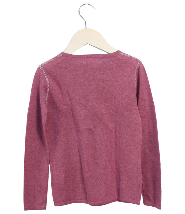 A Pink Long Sleeve Tops from Excuse My French in size 6T for girl. (Back View)
