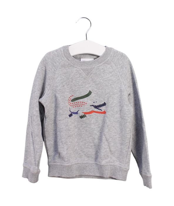 A Grey Crewneck Sweatshirts from Lacoste in size 2T for girl. (Front View)