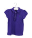 A Purple Short Sleeve Polos from Polo Ralph Lauren in size 6T for girl. (Front View)