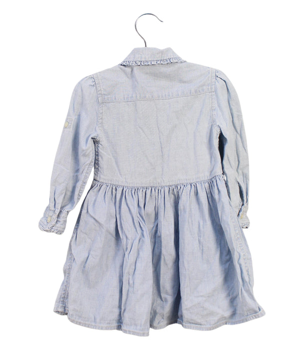 A Blue Long Sleeve Dresses from Ralph Lauren in size 12-18M for girl. (Back View)