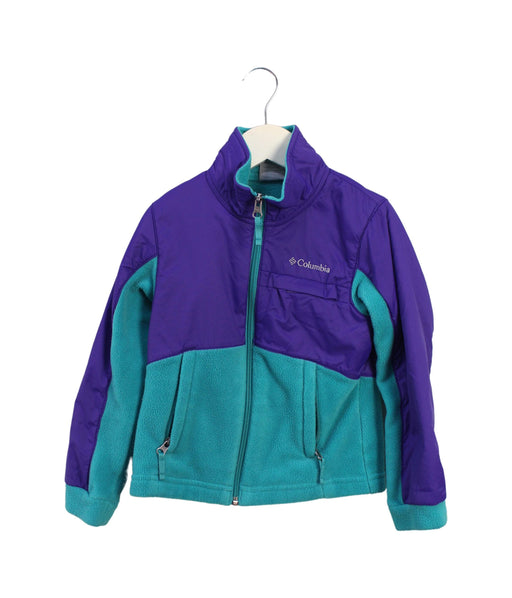 A Purple Lightweight Jackets from Columbia in size 4T for boy. (Front View)