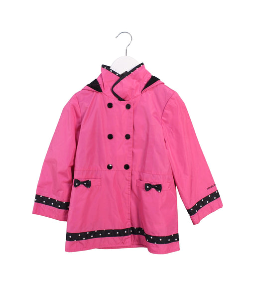 A Pink Lightweight Jackets from London Fog in size 4T for girl. (Front View)