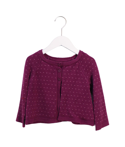 A Purple Cardigans from Tea in size 4T for girl. (Front View)