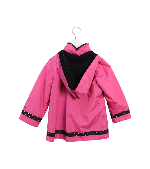 A Pink Lightweight Jackets from London Fog in size 4T for girl. (Back View)