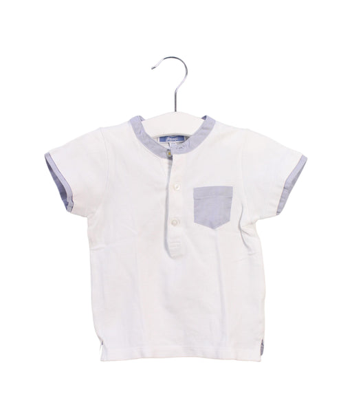 A White Short Sleeve Polos from Jacadi in size 12-18M for boy. (Front View)