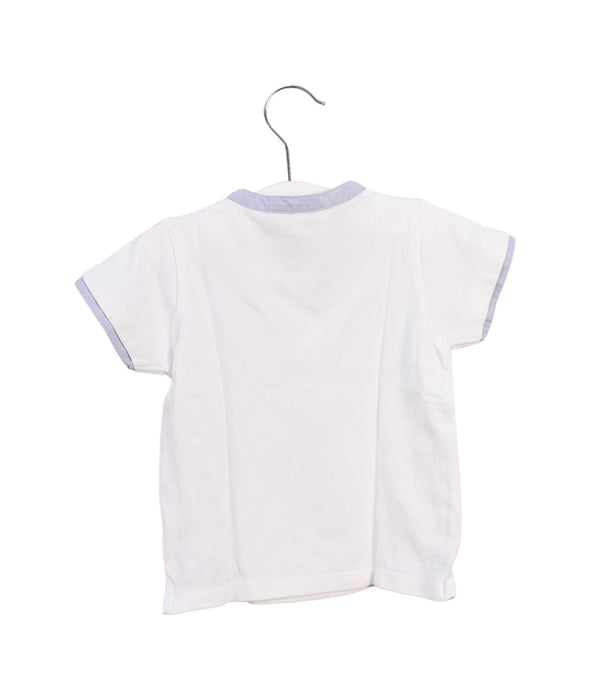 A White Short Sleeve Polos from Jacadi in size 12-18M for boy. (Back View)