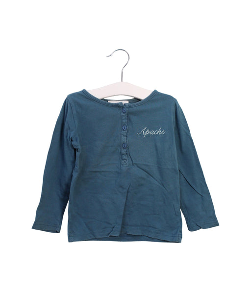 A Blue Long Sleeve Tops from Excuse My French in size 2T for boy. (Front View)