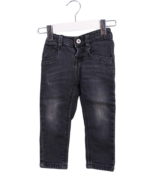 A Black Jeans from 3Pommes in size 18-24M for boy. (Front View)