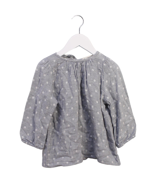 A Grey Long Sleeve Tops from Soor Ploom in size 4T for girl. (Front View)